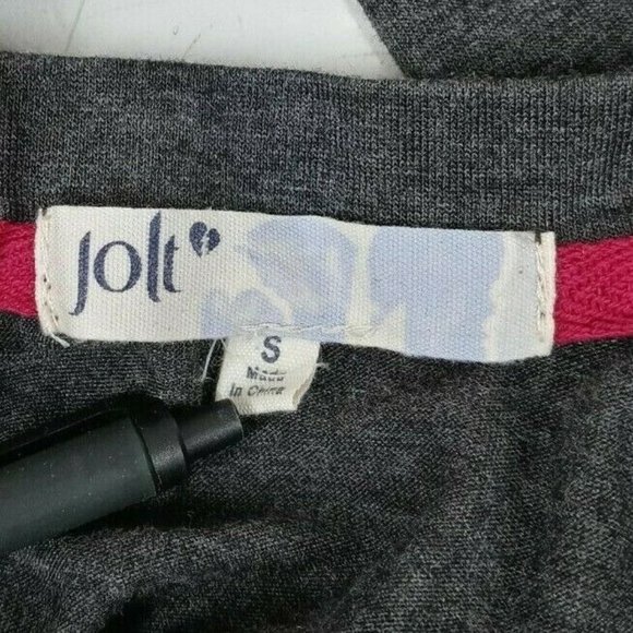 Jolt Women's White Blouse With Gray Sleeves & African Design Size Small - Picture 4 of 4